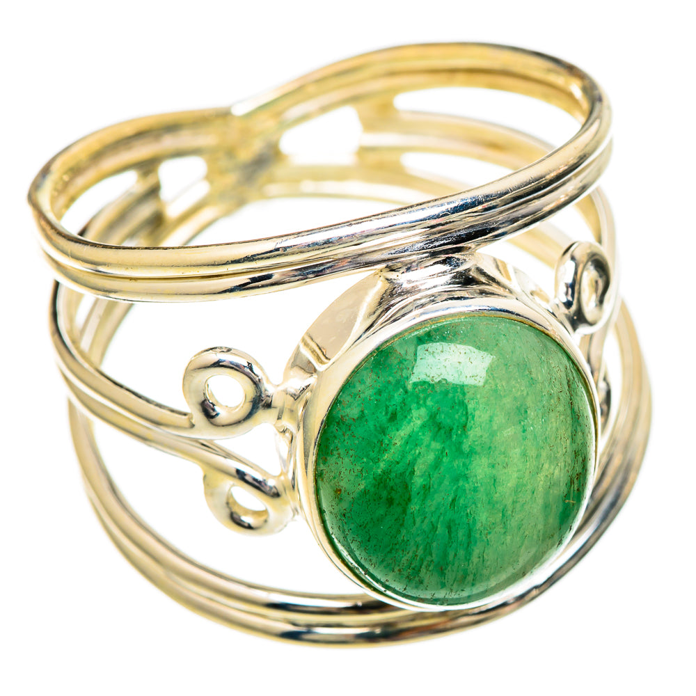 Green Aventurine Rings handcrafted by Anasilvercos - RING101164