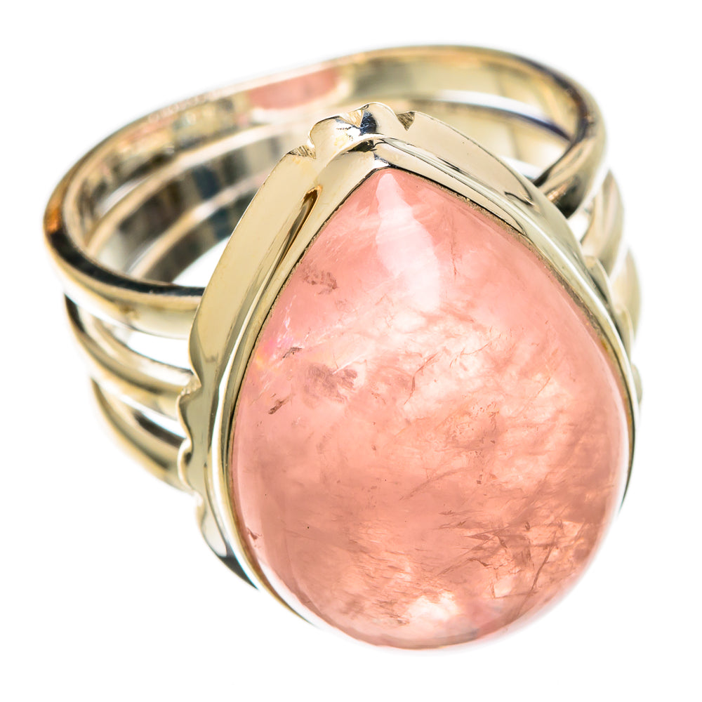 Rose Quartz Rings handcrafted by Anasilvercos - RING101166