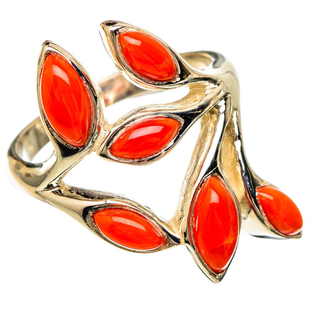 Mediterranean Red Coral Rings handcrafted by Anasilvercos - RING101169 - Photo 2