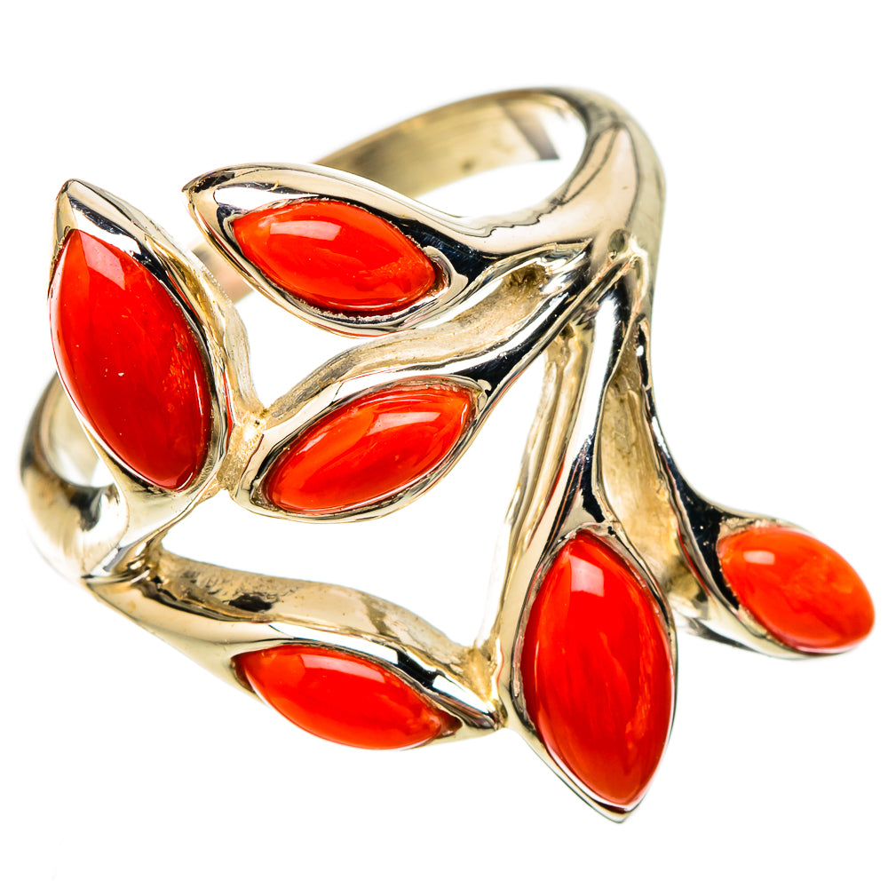 Mediterranean Red Coral Rings handcrafted by Anasilvercos - RING101210 - Photo 2