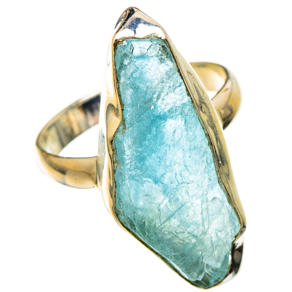 Aquamarine Rings handcrafted by Anasilvercos - RING101236