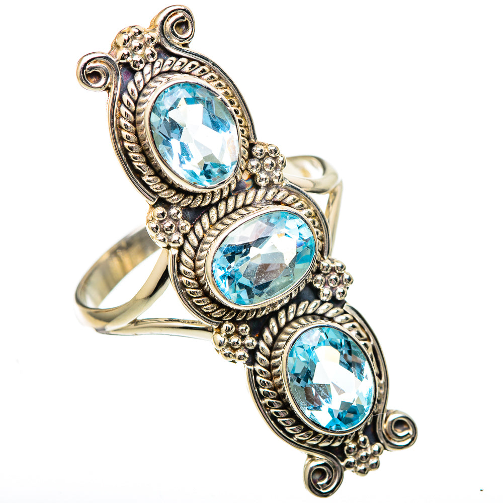 Blue Topaz Rings handcrafted by Anasilvercos - RING101237 - Photo 2