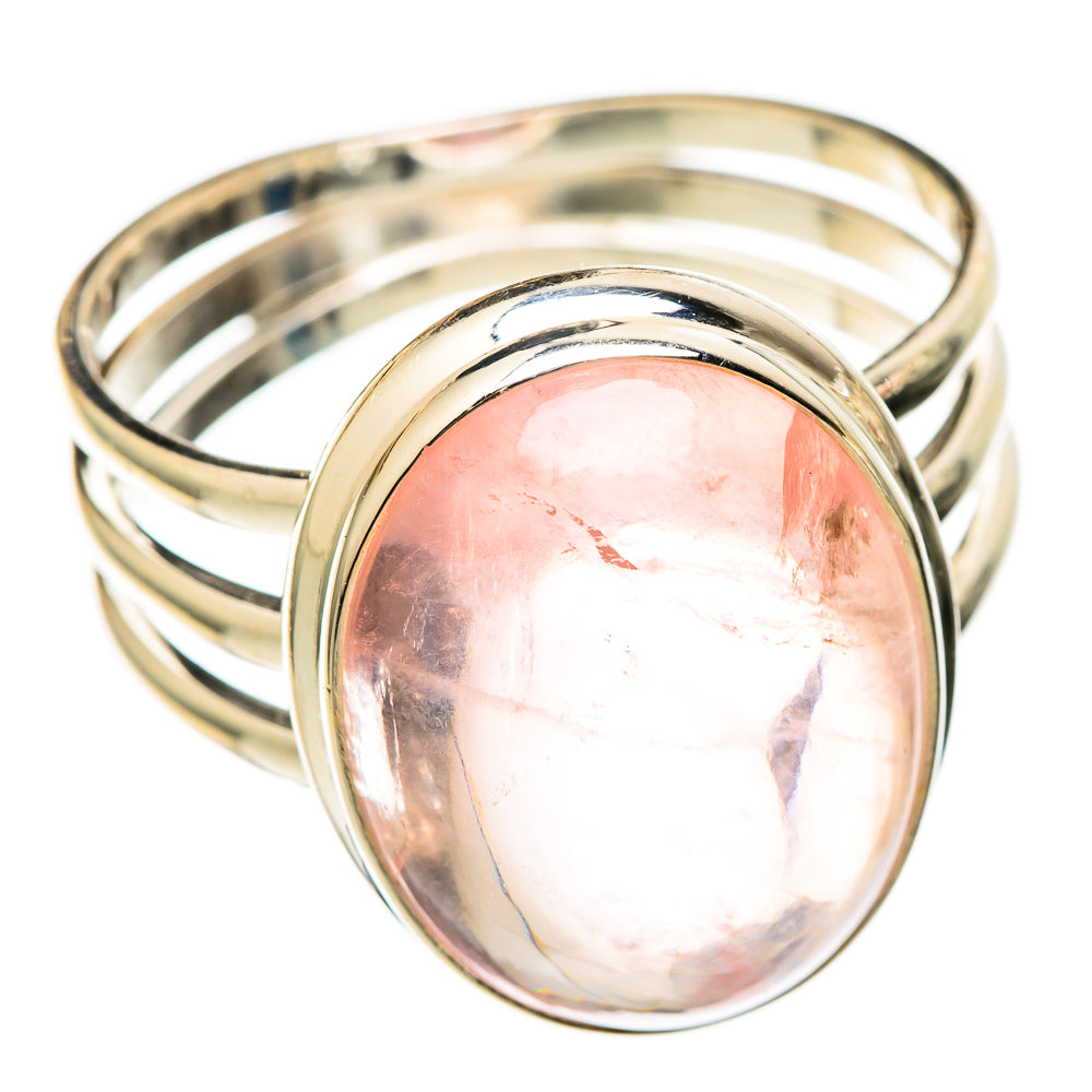 Rose Quartz Rings handcrafted by Anasilvercos - RING101246
