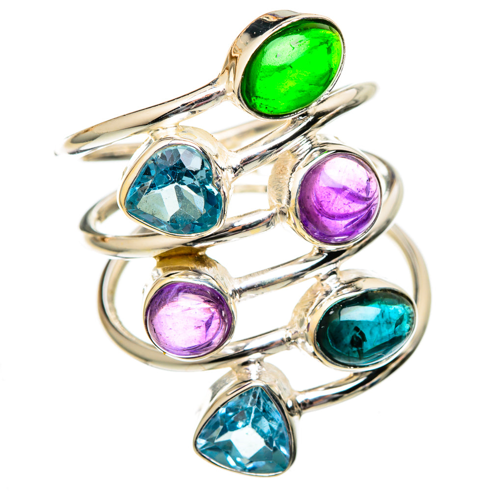 Green Tourmaline Rings handcrafted by Anasilvercos - RING101254