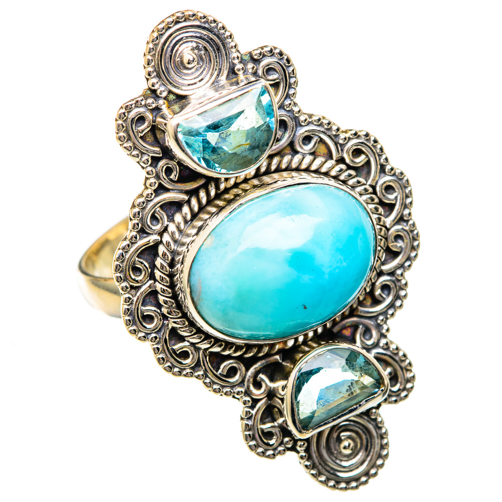 Larimar Rings handcrafted by Anasilvercos - RING101277