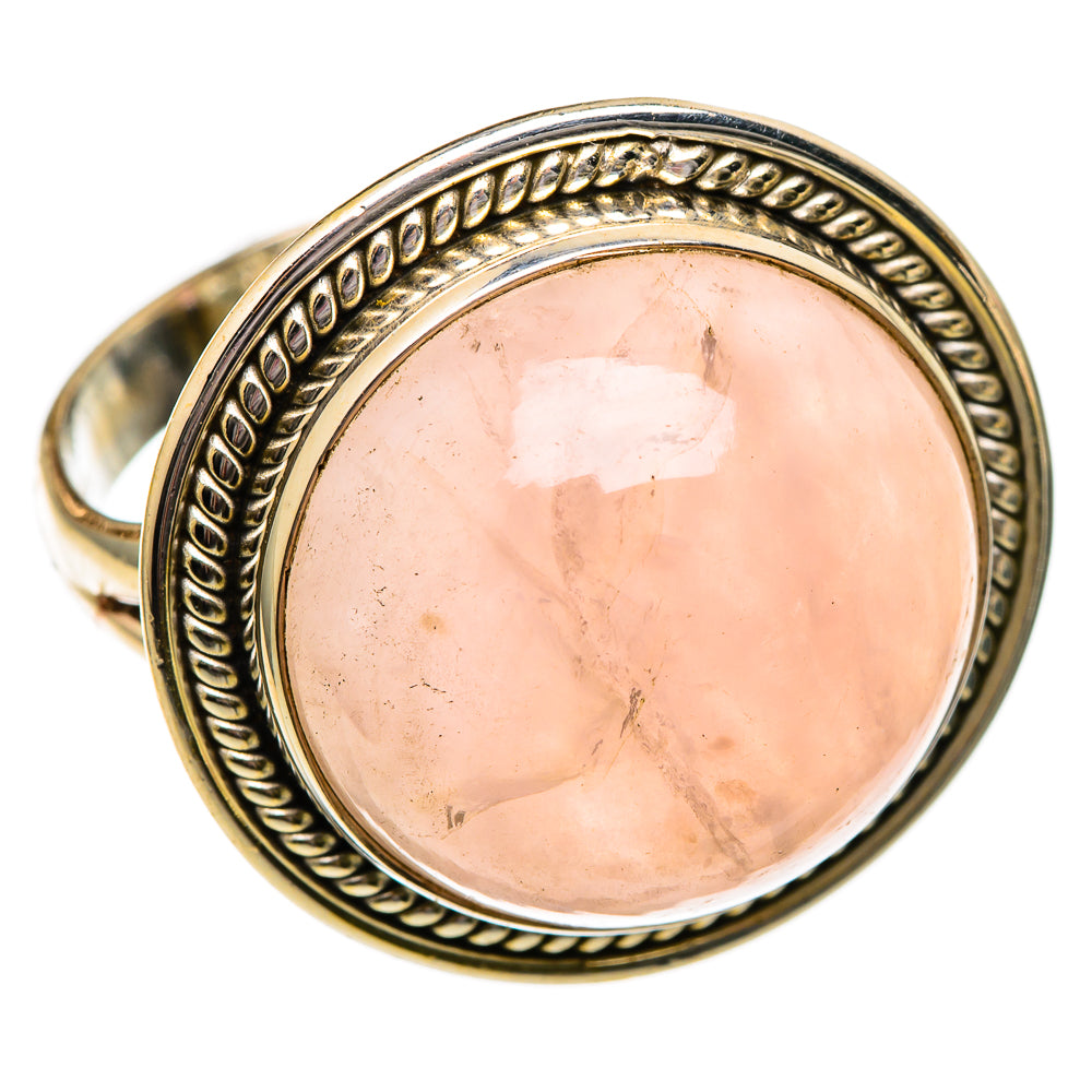 Rose Quartz Rings handcrafted by Anasilvercos - RING101285