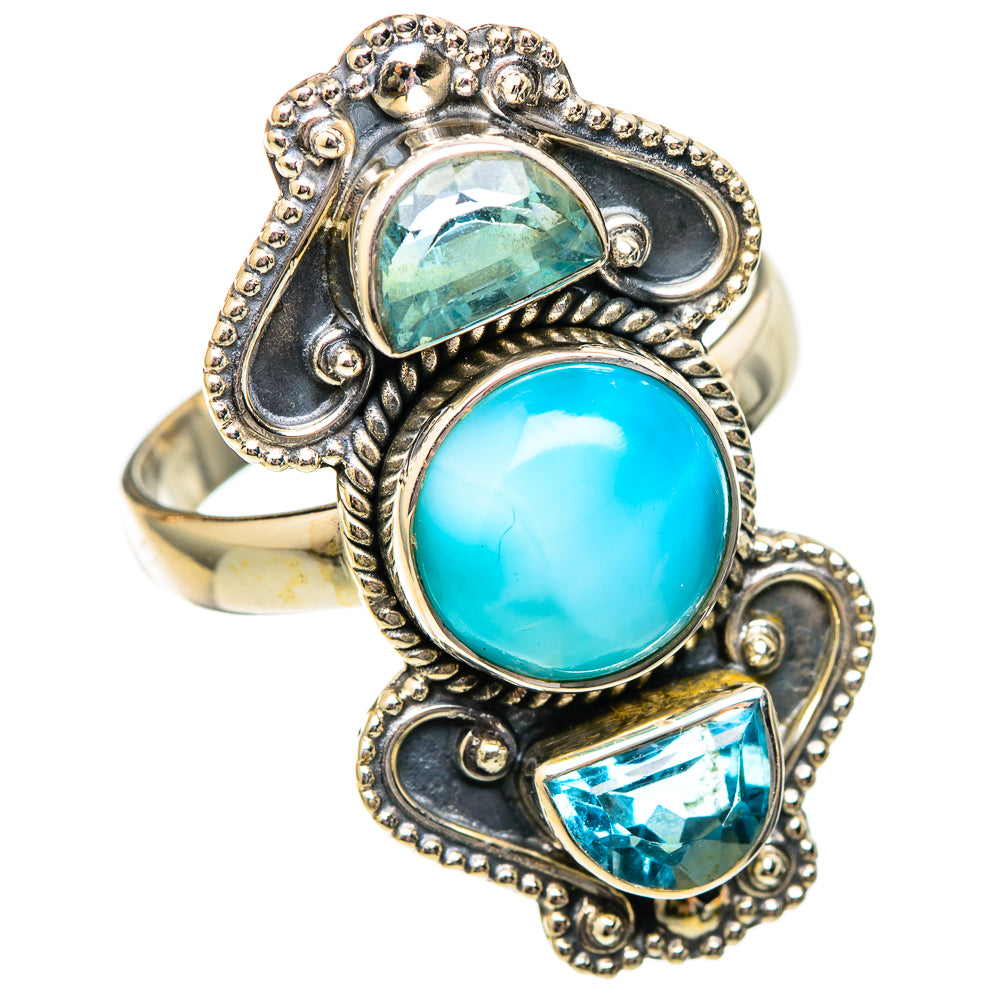 Larimar Rings handcrafted by Anasilvercos - RING101295