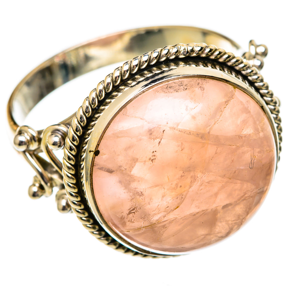 Rose Quartz Rings handcrafted by Anasilvercos - RING101298