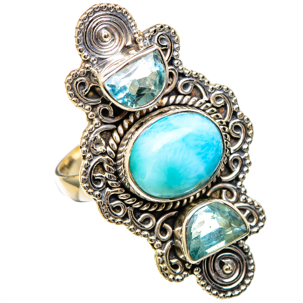 Larimar Rings handcrafted by Anasilvercos - RING101309 - Photo 2