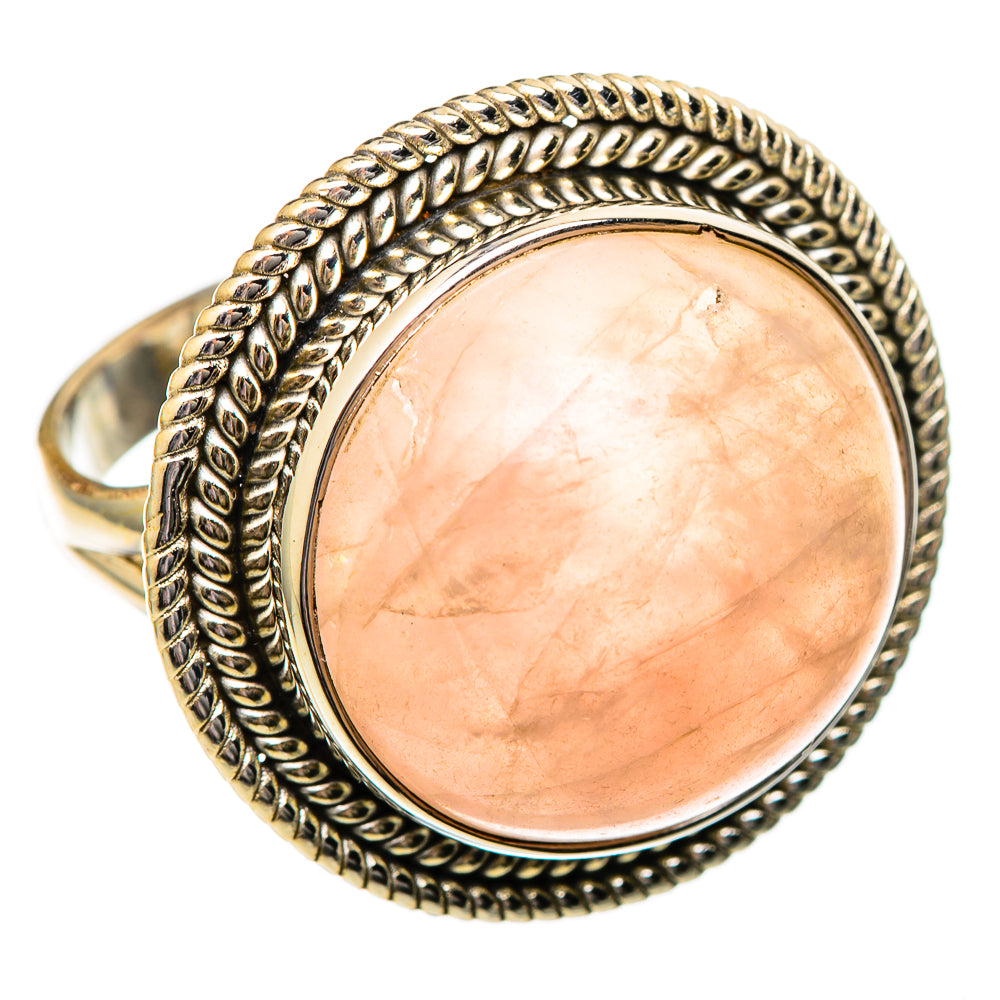 Rose Quartz Rings handcrafted by Anasilvercos - RING101310