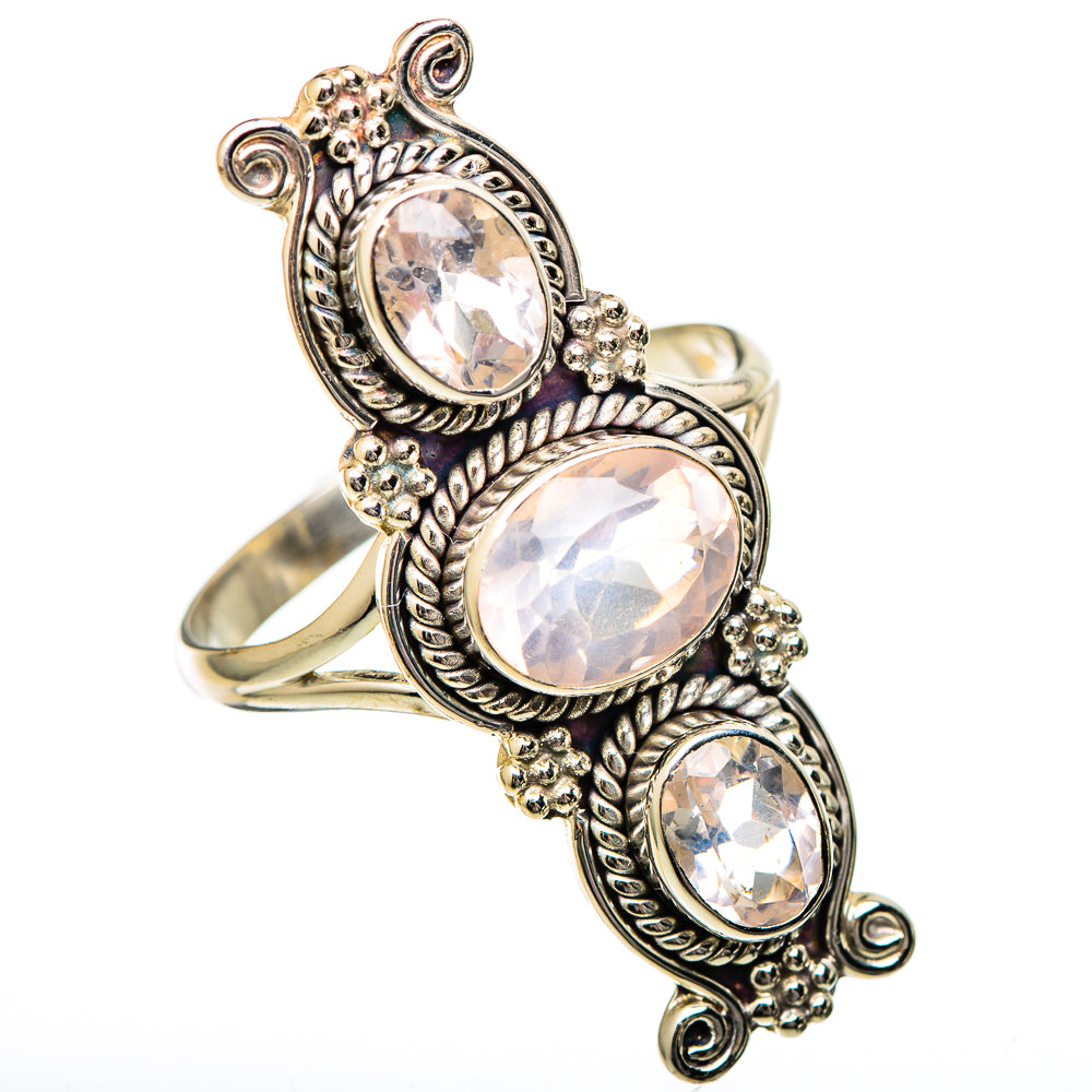 Rose Quartz Rings handcrafted by Anasilvercos - RING101318 - Photo 2