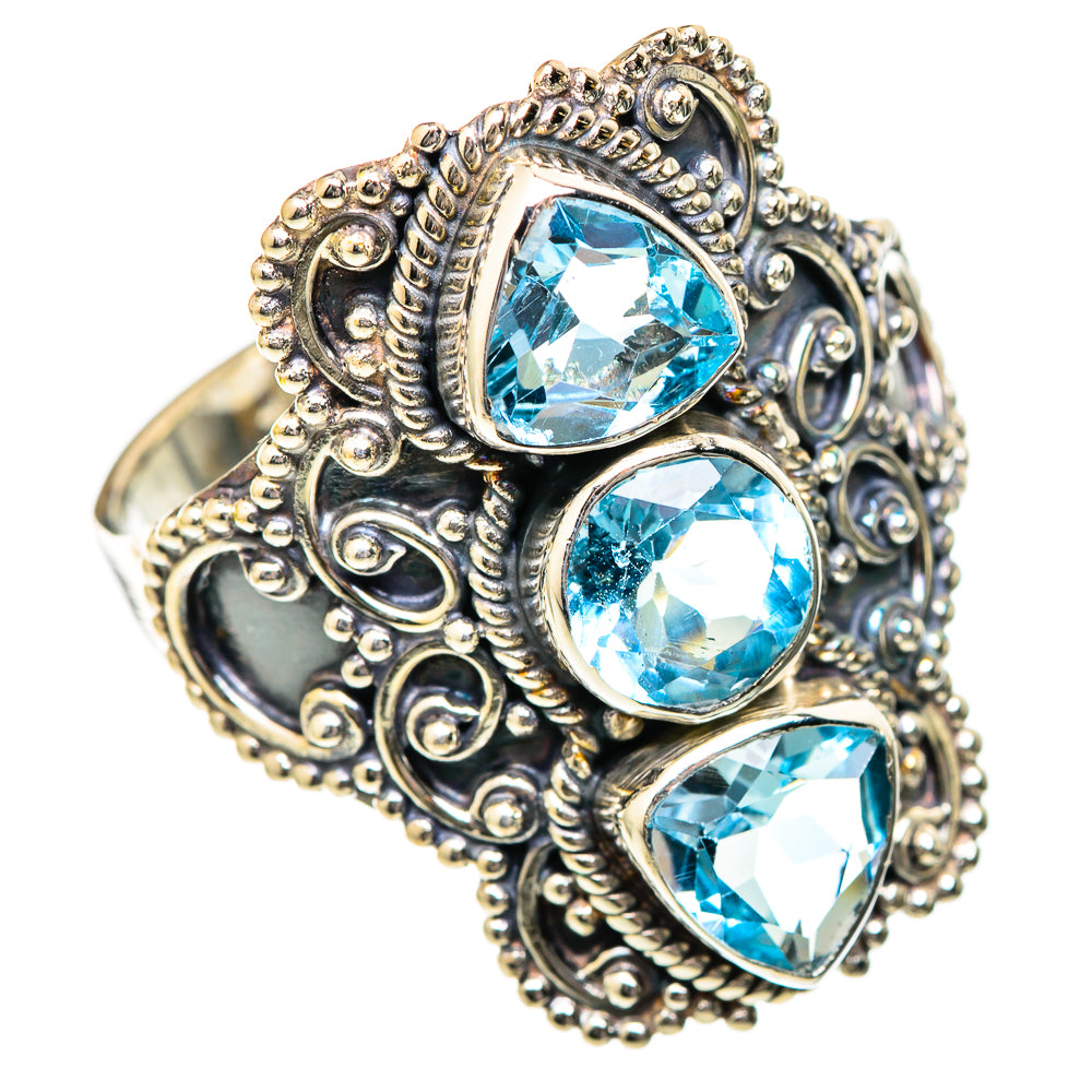 Blue Topaz Rings handcrafted by Anasilvercos - RING101328 - Photo 2