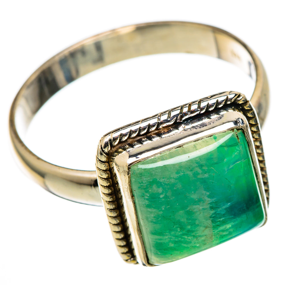 Green Moonstone Rings handcrafted by Anasilvercos - RING101334