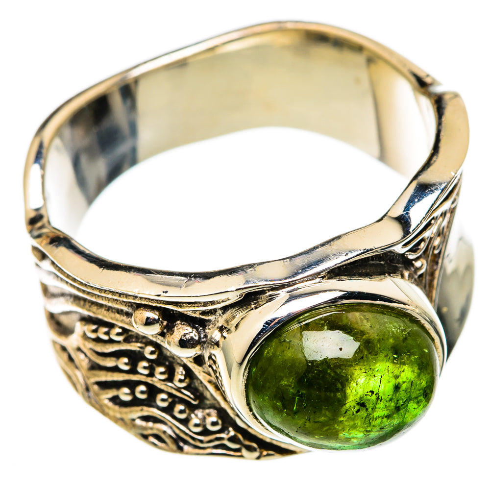 Green Tourmaline Rings handcrafted by Anasilvercos - RING101336 - Photo 2