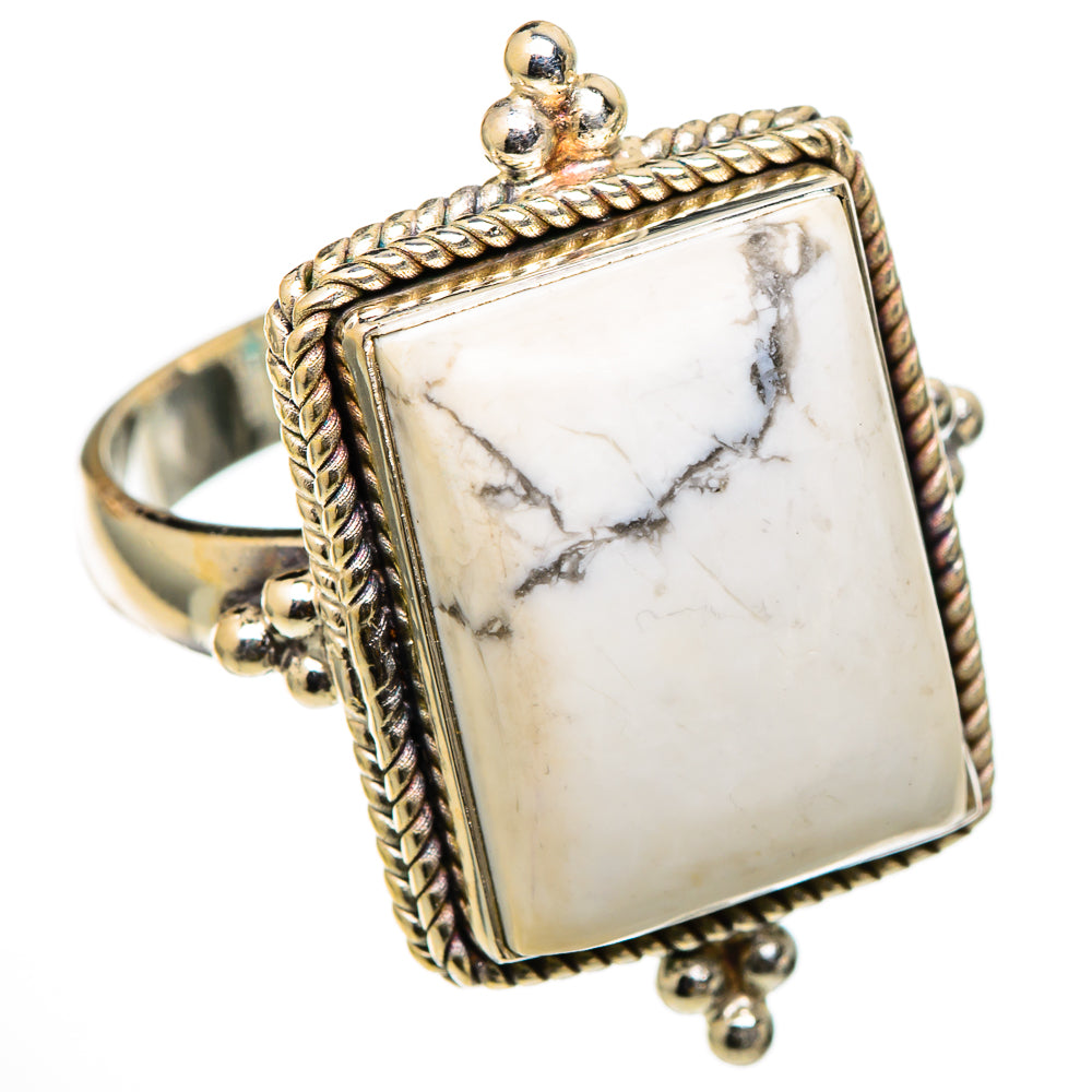 Howlite Rings handcrafted by Anasilvercos - RING101349
