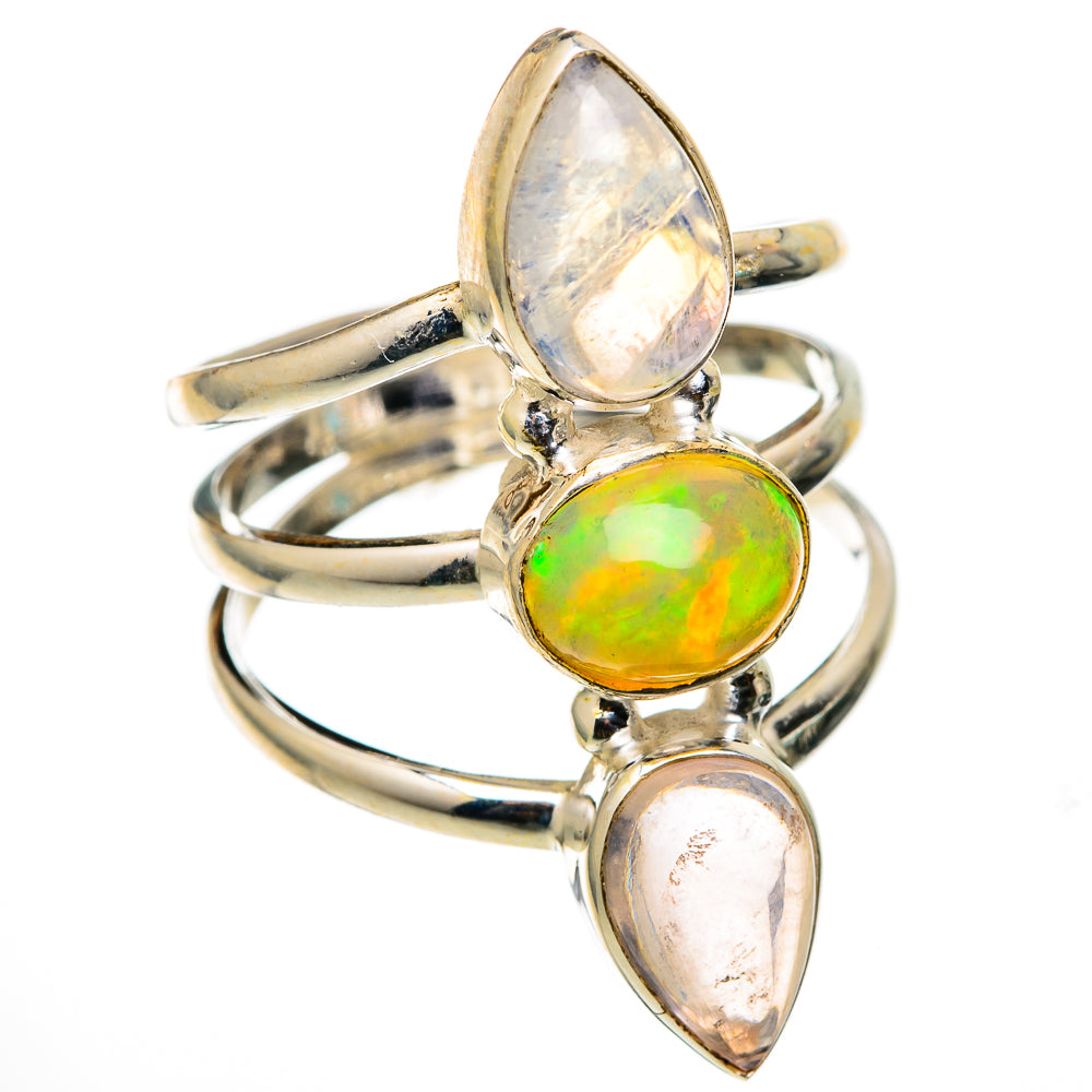 Ethiopian Opal Rings handcrafted by Anasilvercos - RING101353