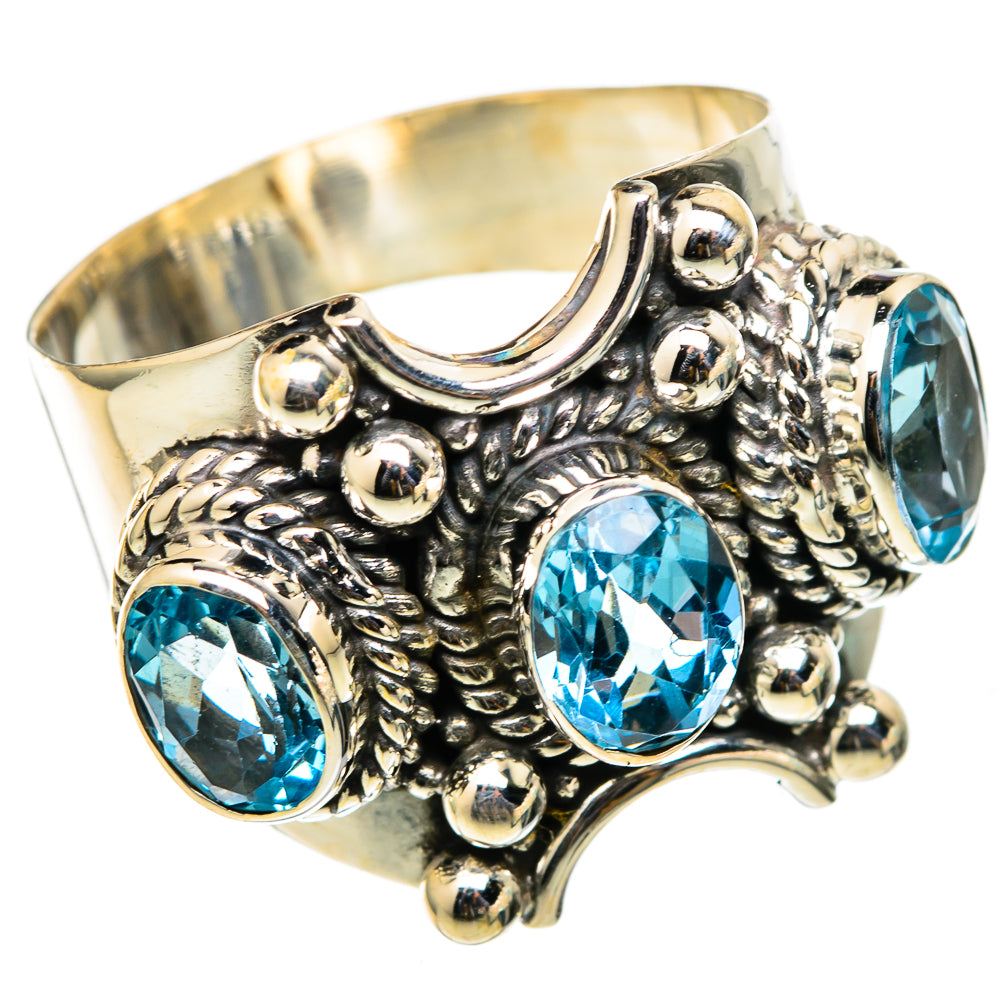 Blue Topaz Rings handcrafted by Anasilvercos - RING101358