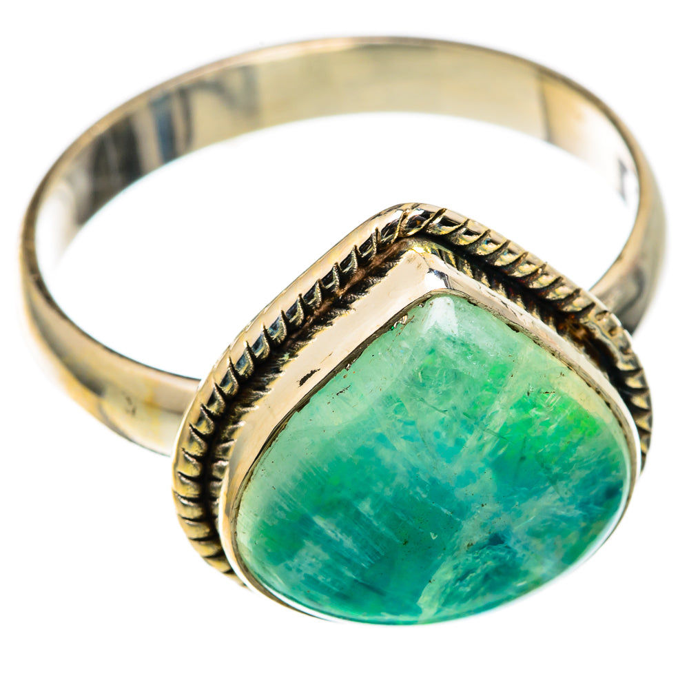 Green Moonstone Rings handcrafted by Anasilvercos - RING101359