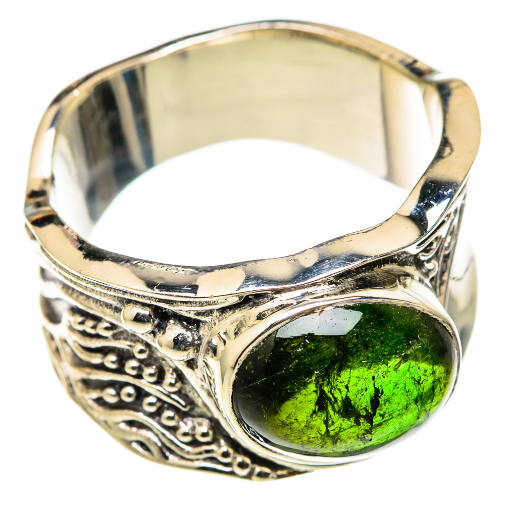 Green Tourmaline Rings handcrafted by Anasilvercos - RING101360