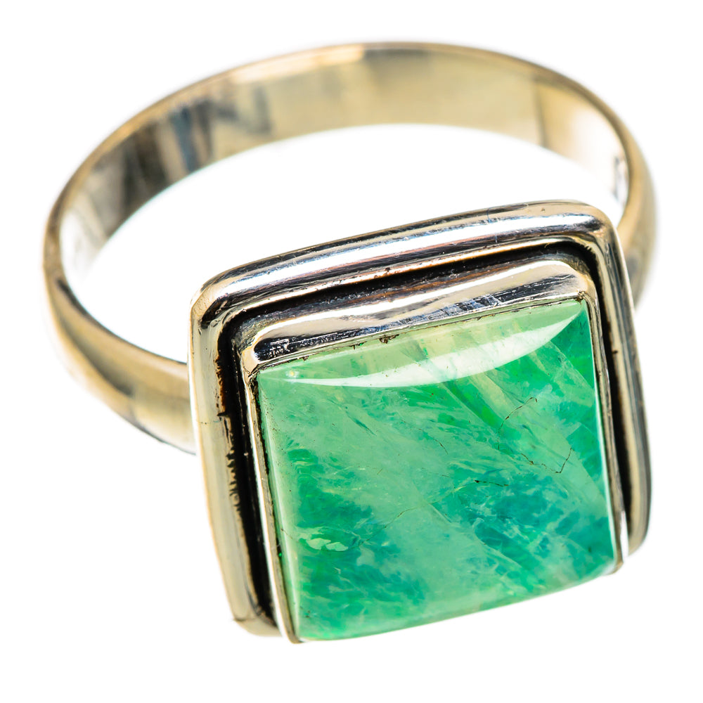 Green Moonstone Rings handcrafted by Anasilvercos - RING101381