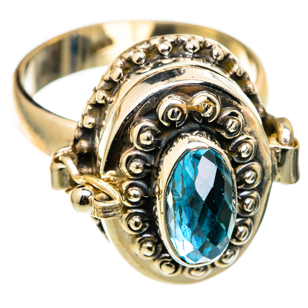 Blue Topaz Rings handcrafted by Anasilvercos - RING101399