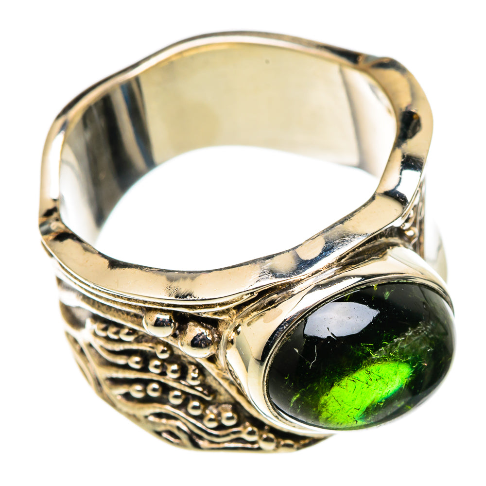 Green Tourmaline Rings handcrafted by Anasilvercos - RING101403 - Photo 2