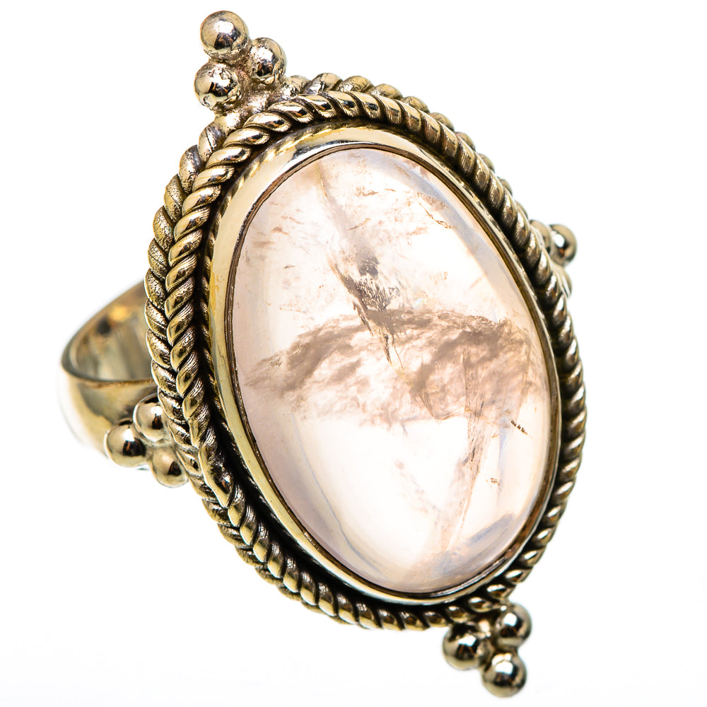Rose Quartz Rings handcrafted by Anasilvercos - RING101410