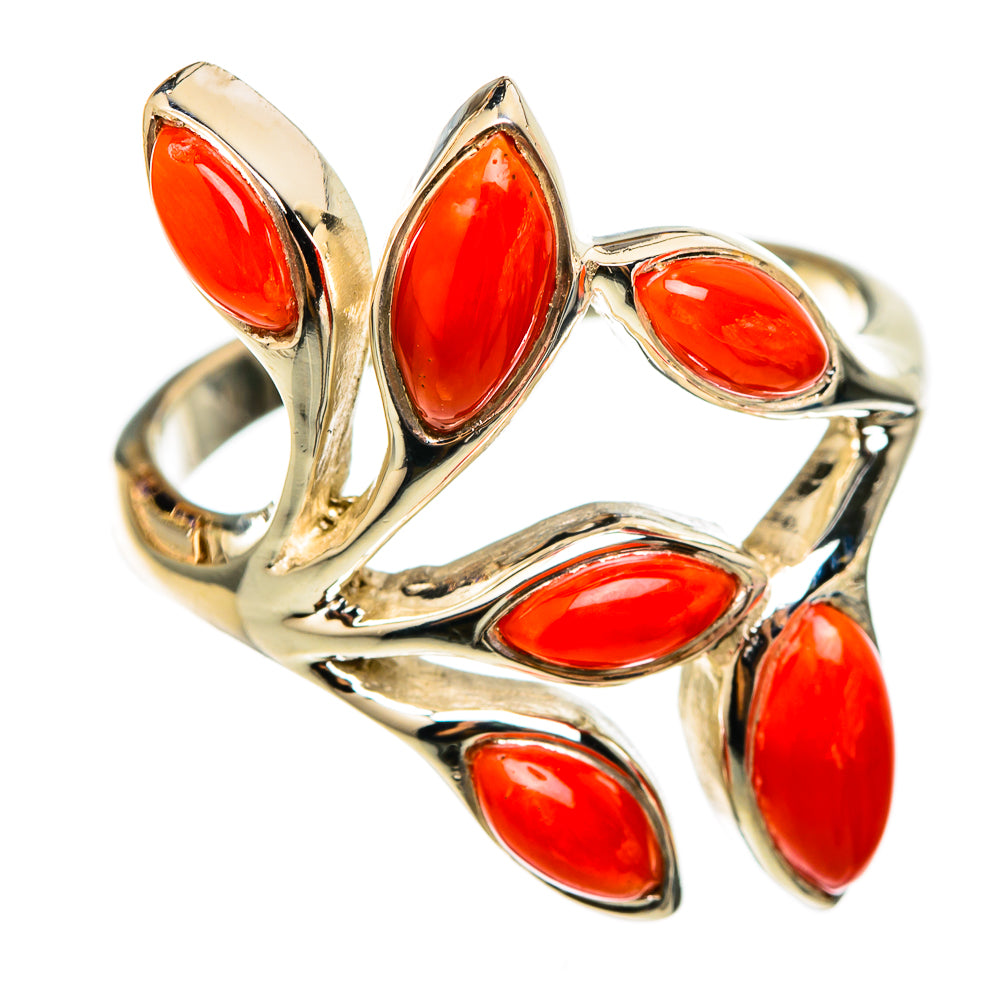 Mediterranean Red Coral Rings handcrafted by Anasilvercos - RING101413 - Photo 2