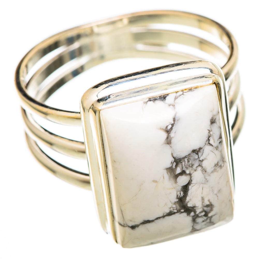 Howlite Rings handcrafted by Anasilvercos - RING101417
