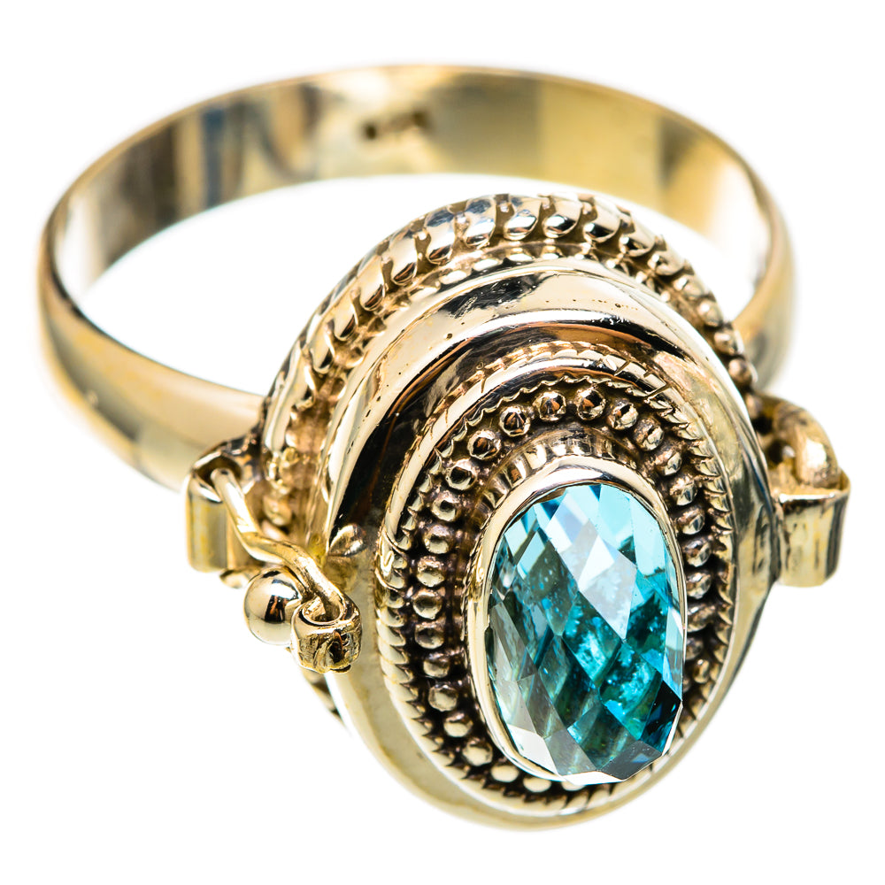 Blue Topaz Rings handcrafted by Anasilvercos - RING101418