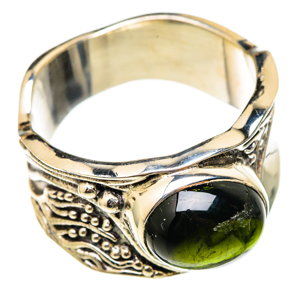 Green Tourmaline Rings handcrafted by Anasilvercos - RING101424 - Photo 2