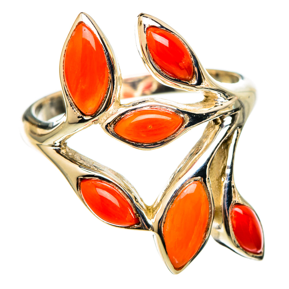 Mediterranean Red Coral Rings handcrafted by Anasilvercos - RING101430 - Photo 2