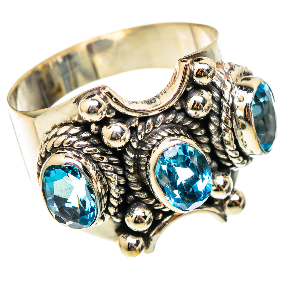 Blue Topaz Rings handcrafted by Anasilvercos - RING101439