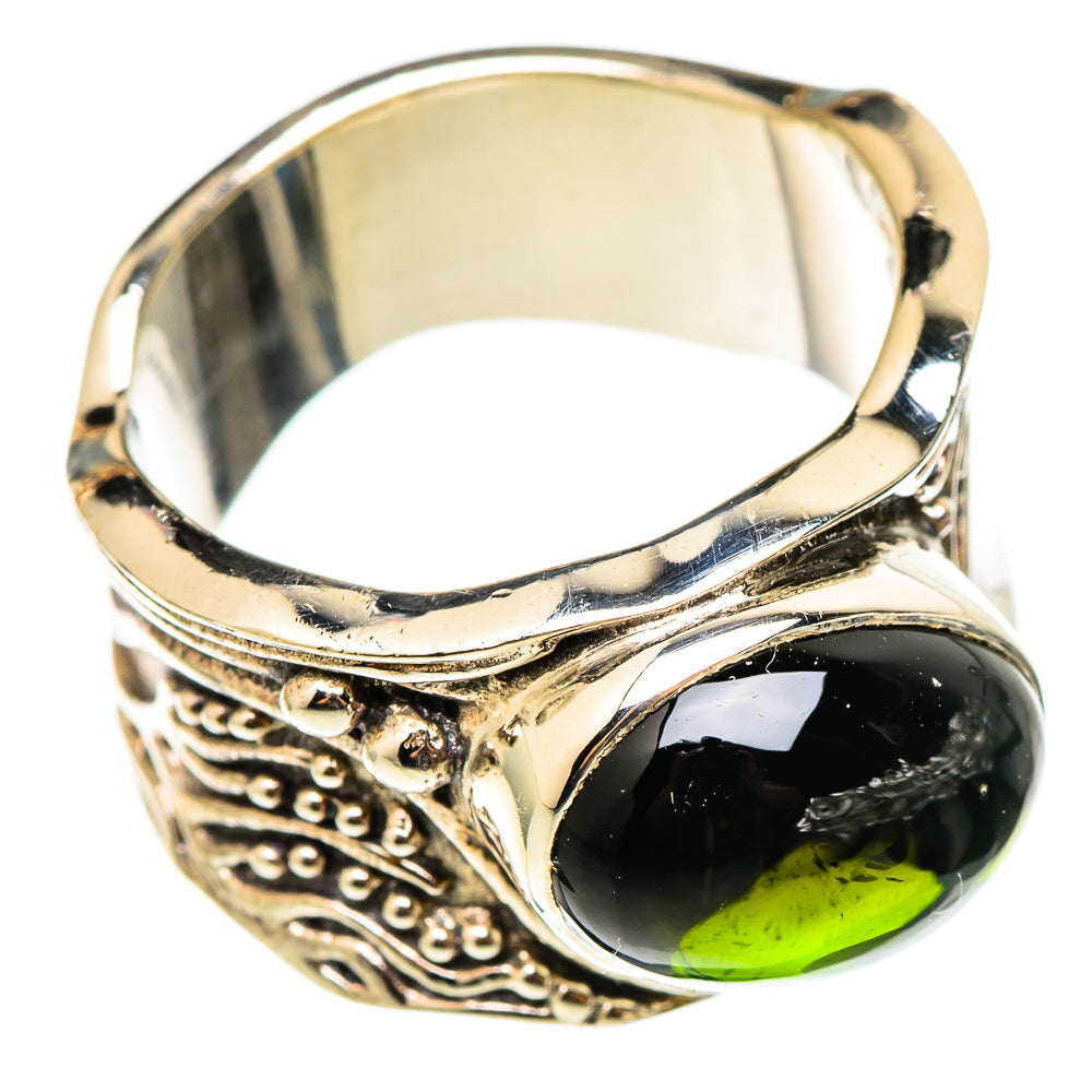 Green Tourmaline Rings handcrafted by Anasilvercos - RING101442