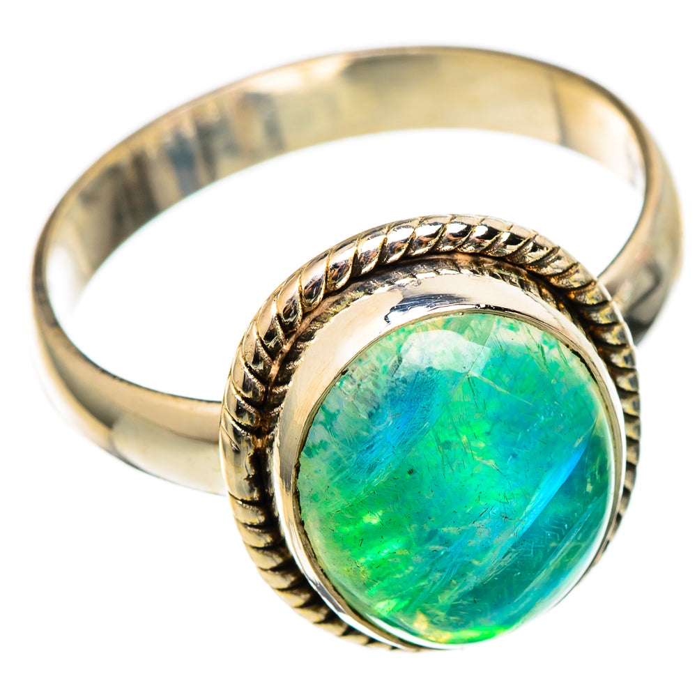 Green Moonstone Rings handcrafted by Anasilvercos - RING101443