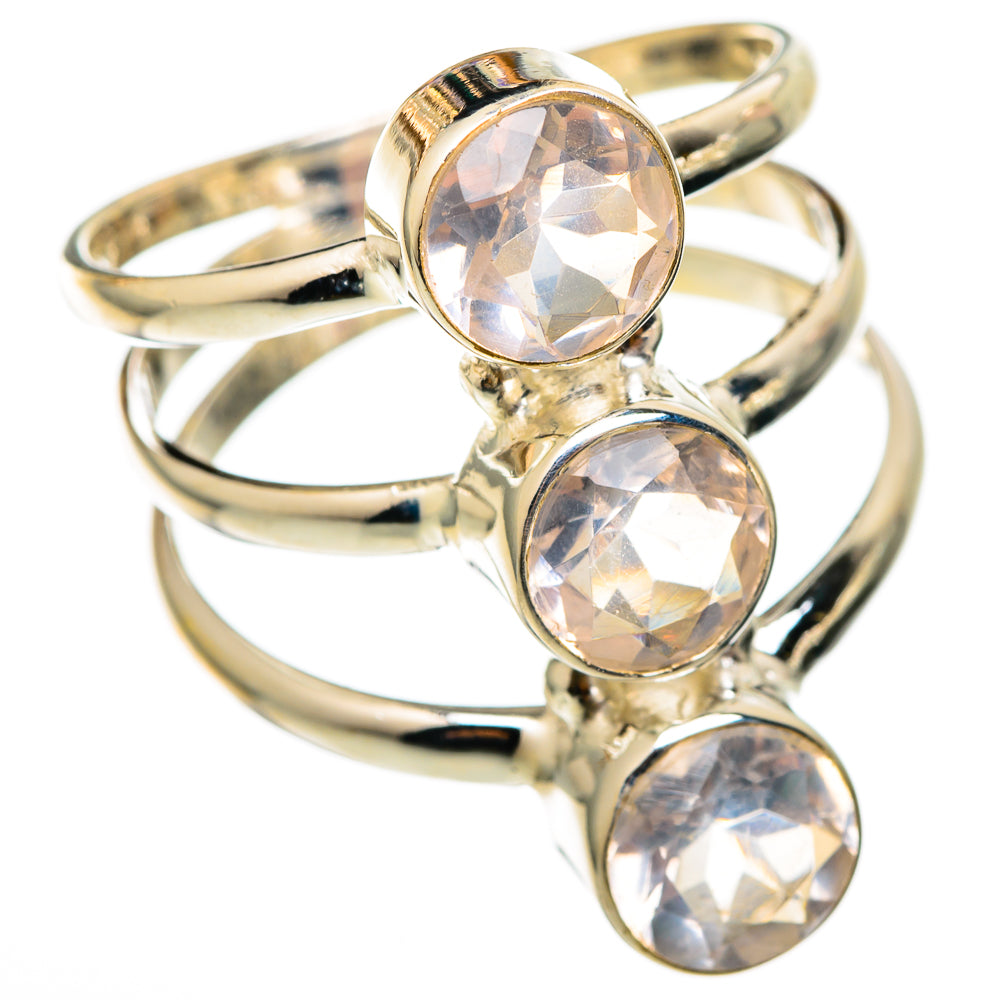 Rose Quartz Rings handcrafted by Anasilvercos - RING101448