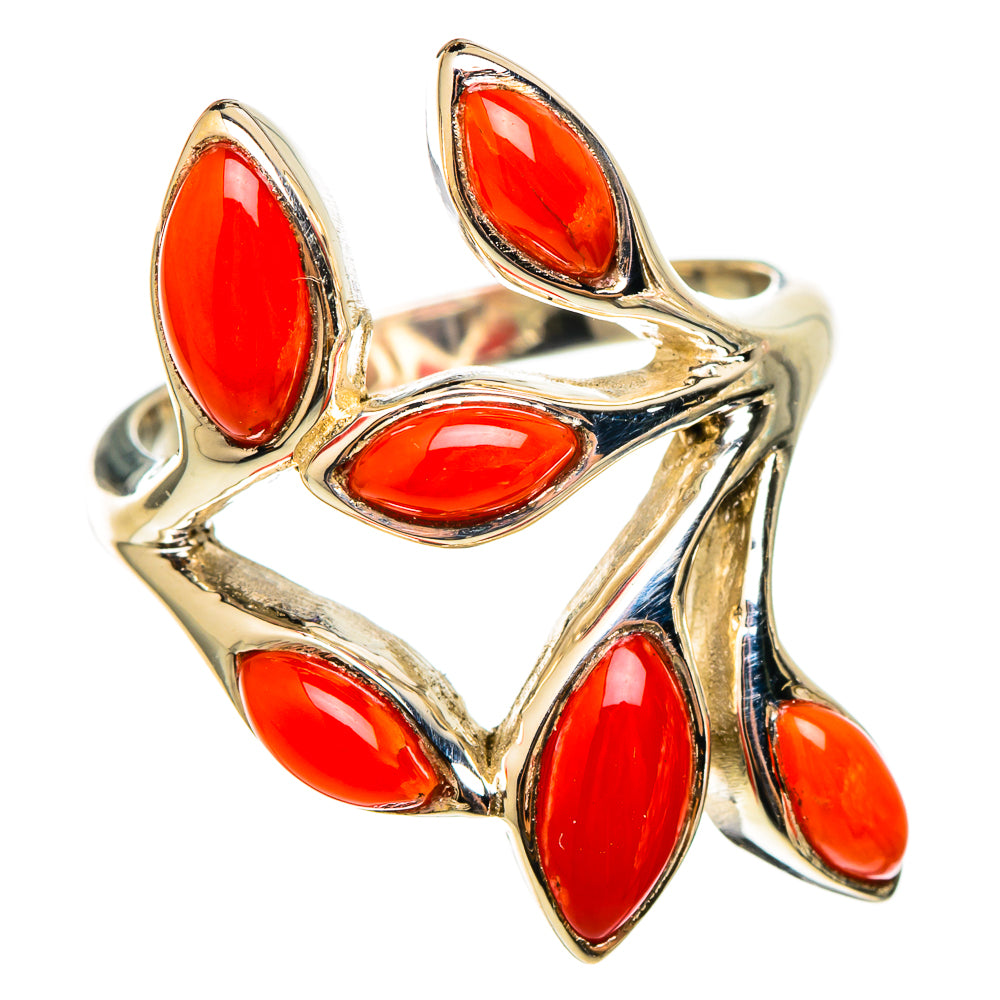Mediterranean Red Coral Rings handcrafted by Anasilvercos - RING101450 - Photo 2