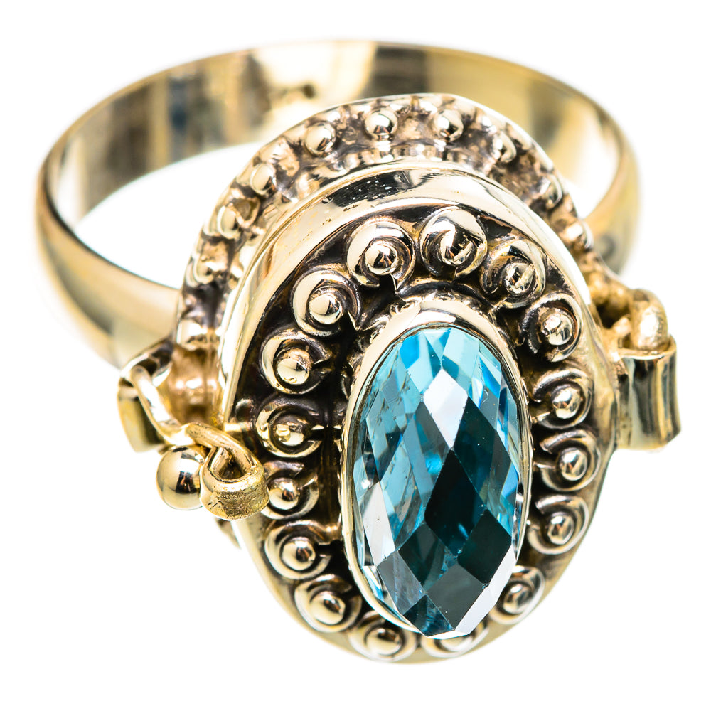 Blue Topaz Rings handcrafted by Anasilvercos - RING101457
