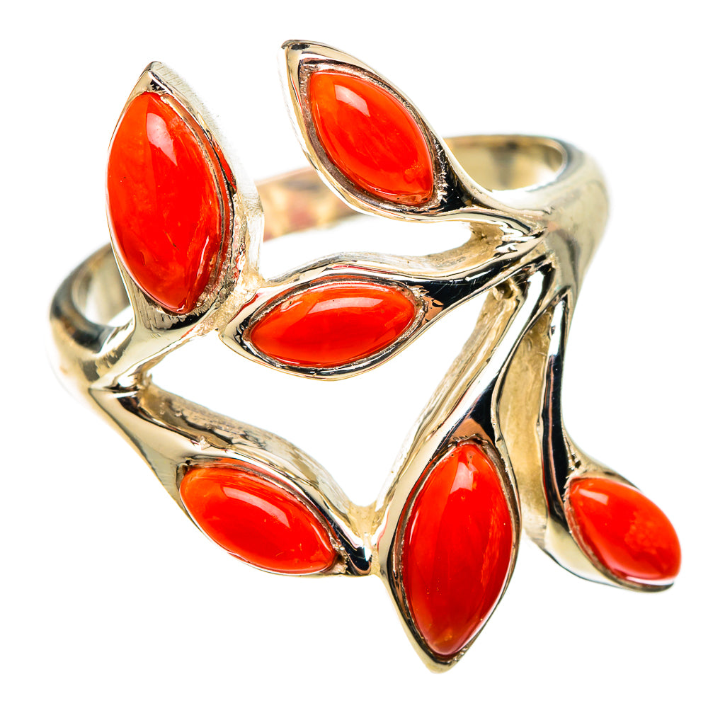 Mediterranean Red Coral Rings handcrafted by Anasilvercos - RING101474 - Photo 2
