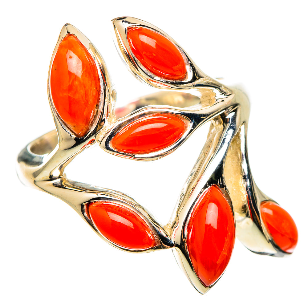 Mediterranean Red Coral Rings handcrafted by Anasilvercos - RING101485 - Photo 2