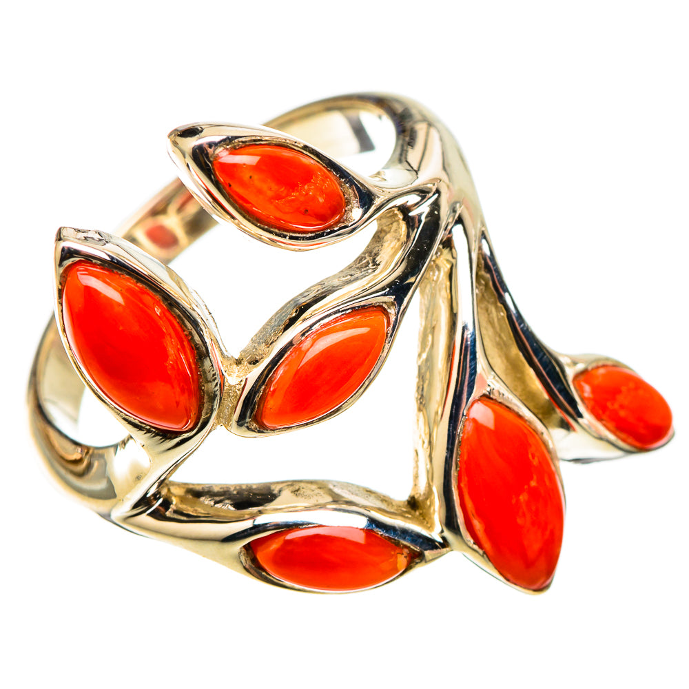 Mediterranean Red Coral Rings handcrafted by Anasilvercos - RING101508 - Photo 2