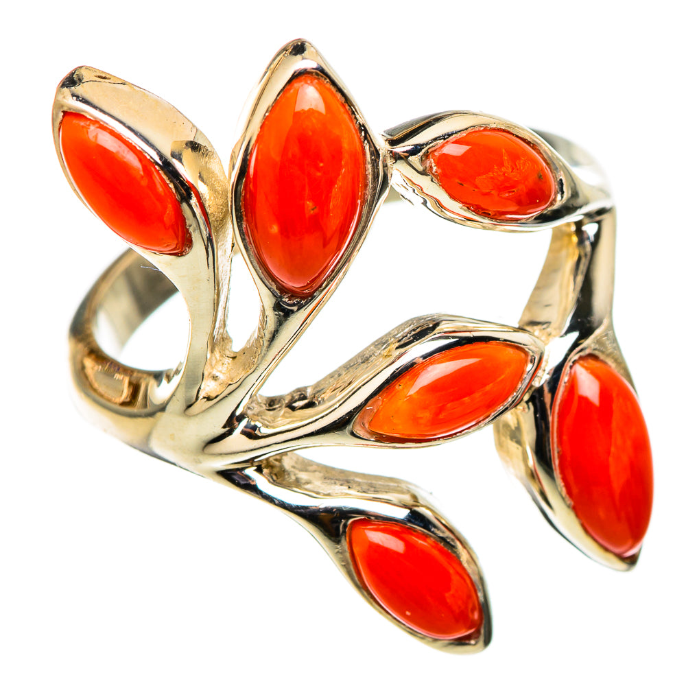 Mediterranean Red Coral Rings handcrafted by Anasilvercos - RING101515 - Photo 2