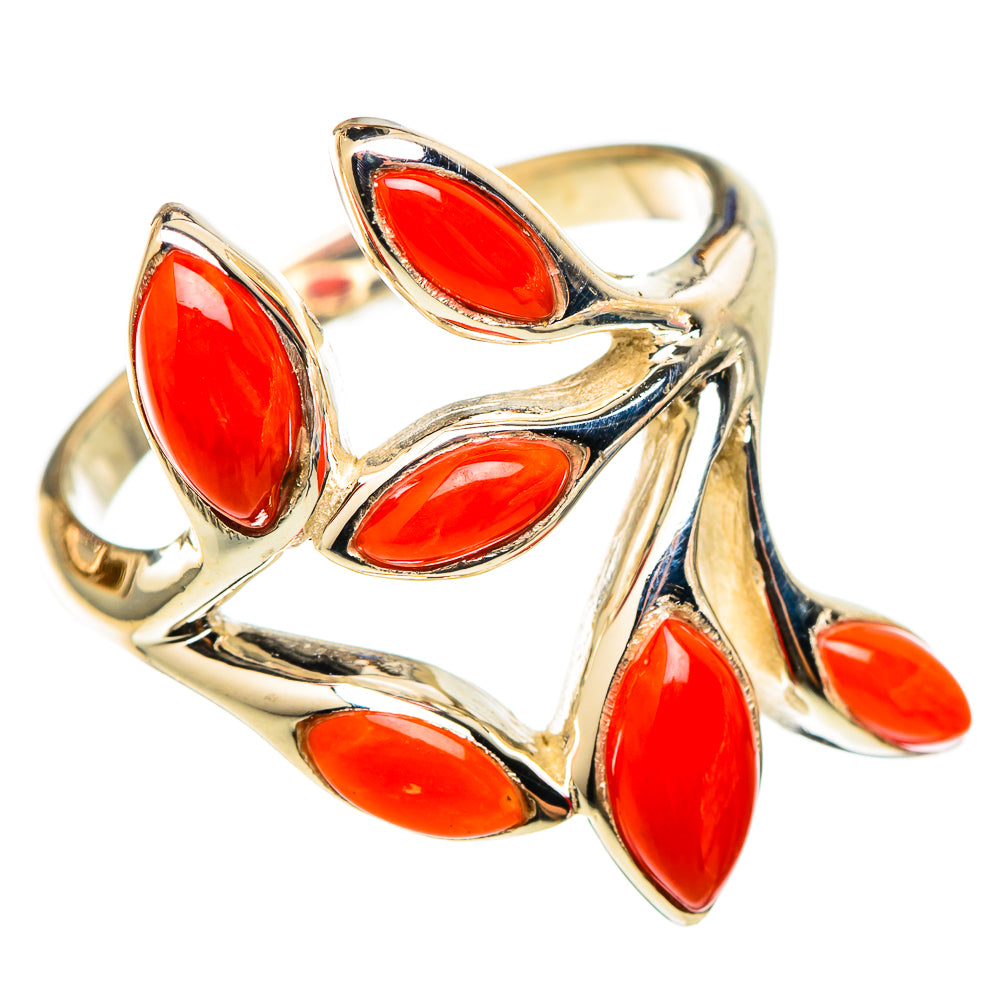 Mediterranean Red Coral Rings handcrafted by Anasilvercos - RING101519 - Photo 2