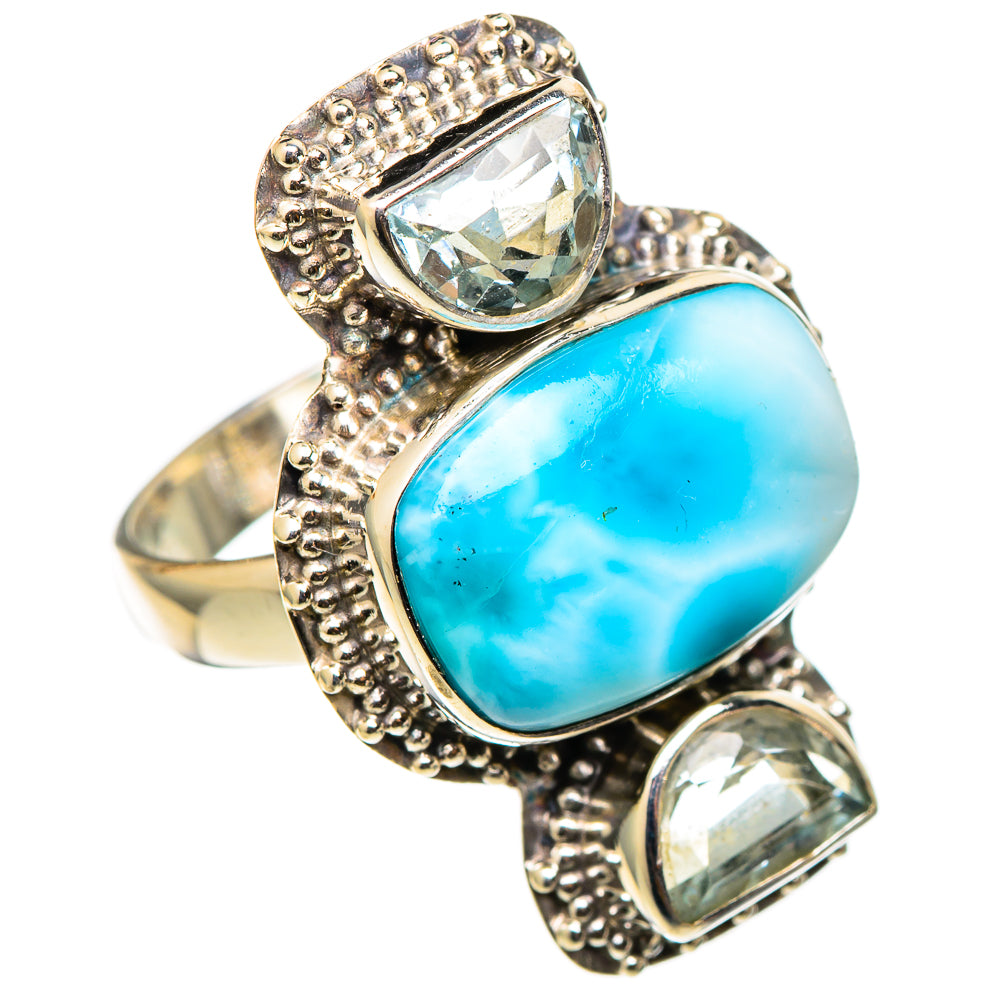 Larimar Rings handcrafted by Anasilvercos - RING101528