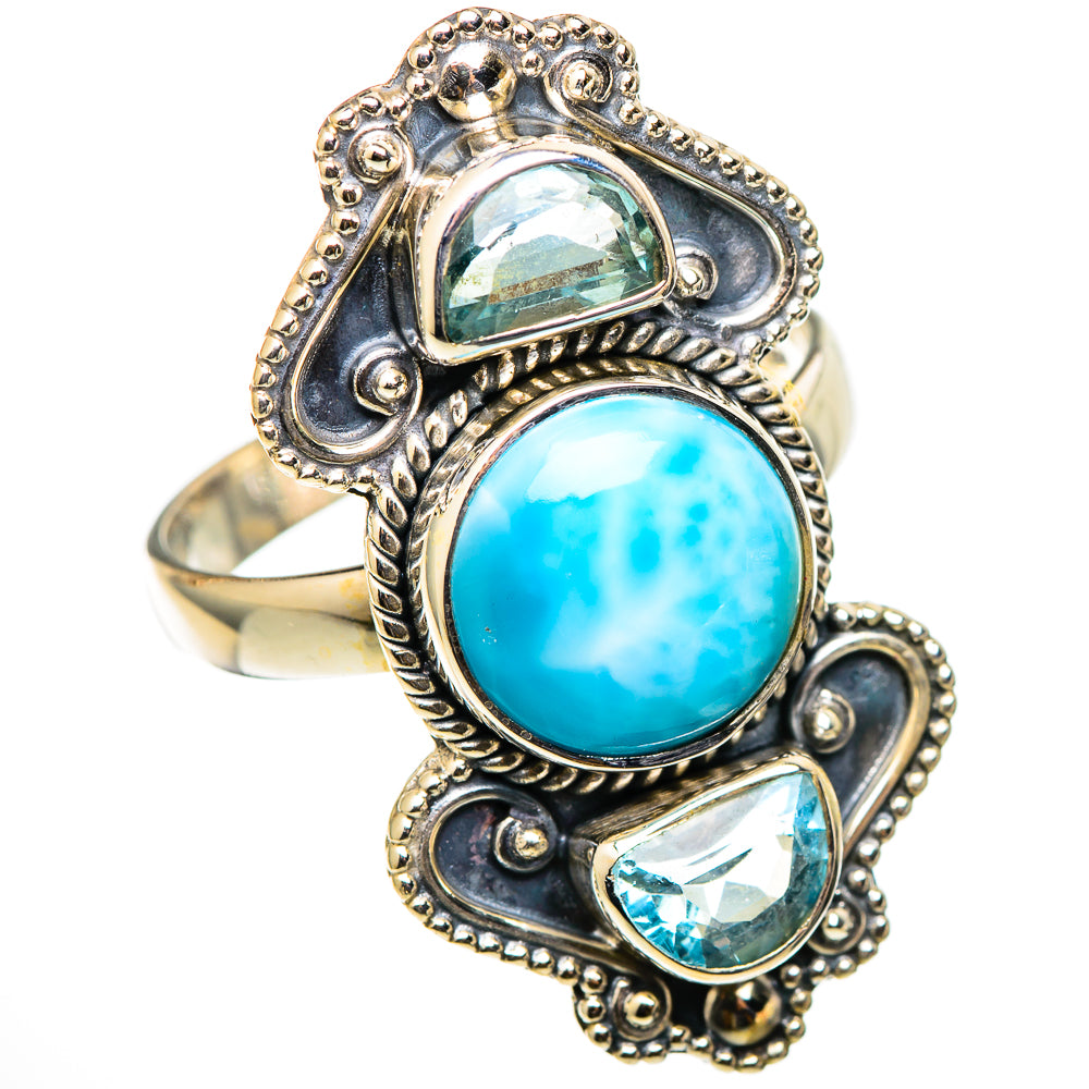 Larimar Rings handcrafted by Anasilvercos - RING101529