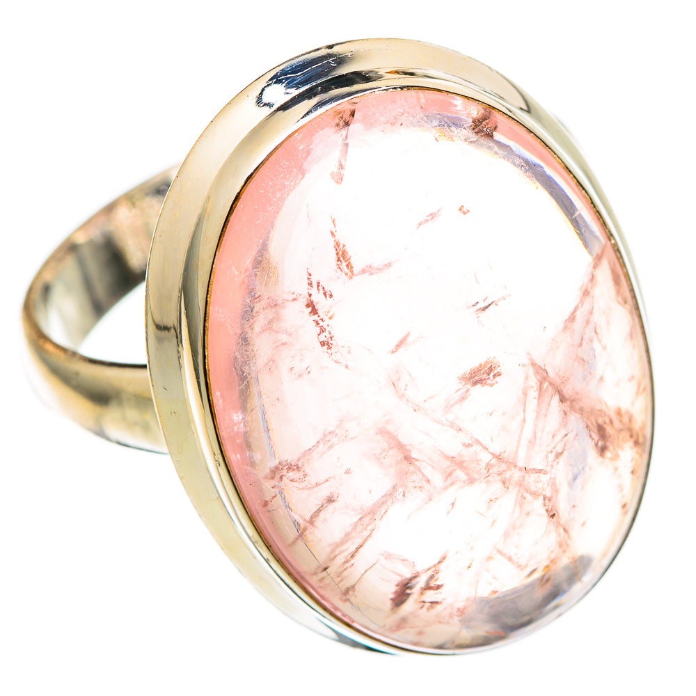 Rose Quartz Rings handcrafted by Anasilvercos - RING101539