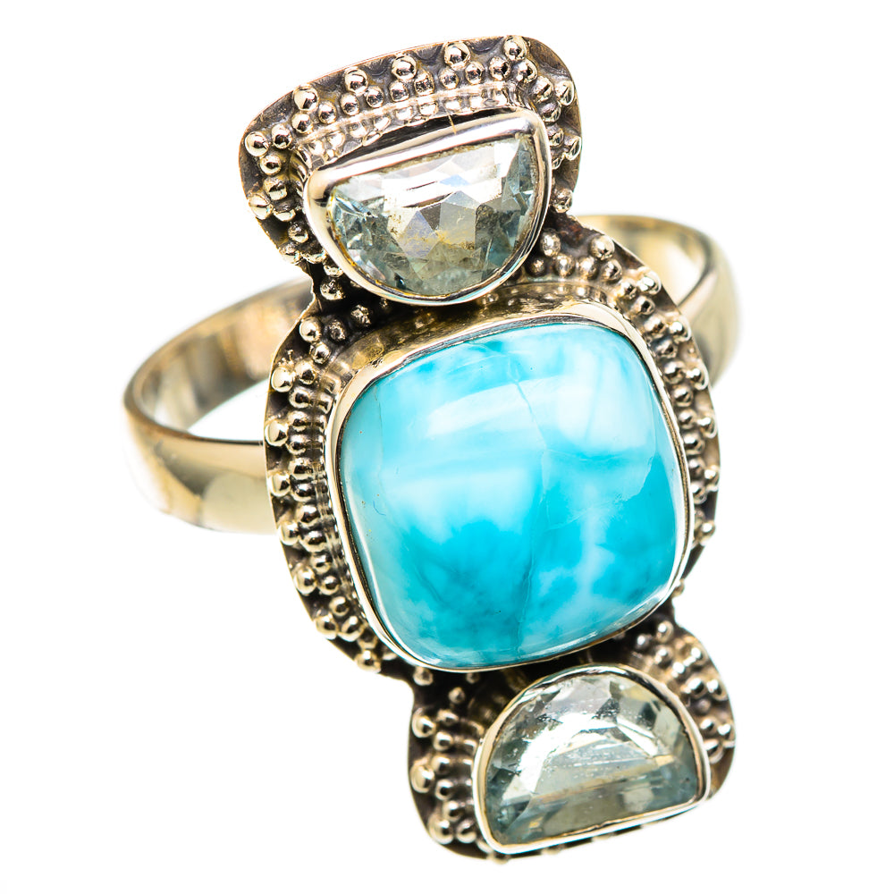 Larimar Rings handcrafted by Anasilvercos - RING101551