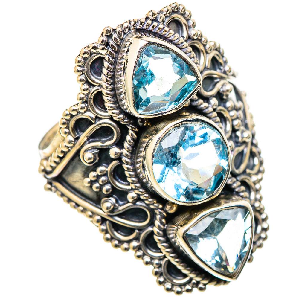 Blue Topaz Rings handcrafted by Anasilvercos - RING101552 - Photo 2