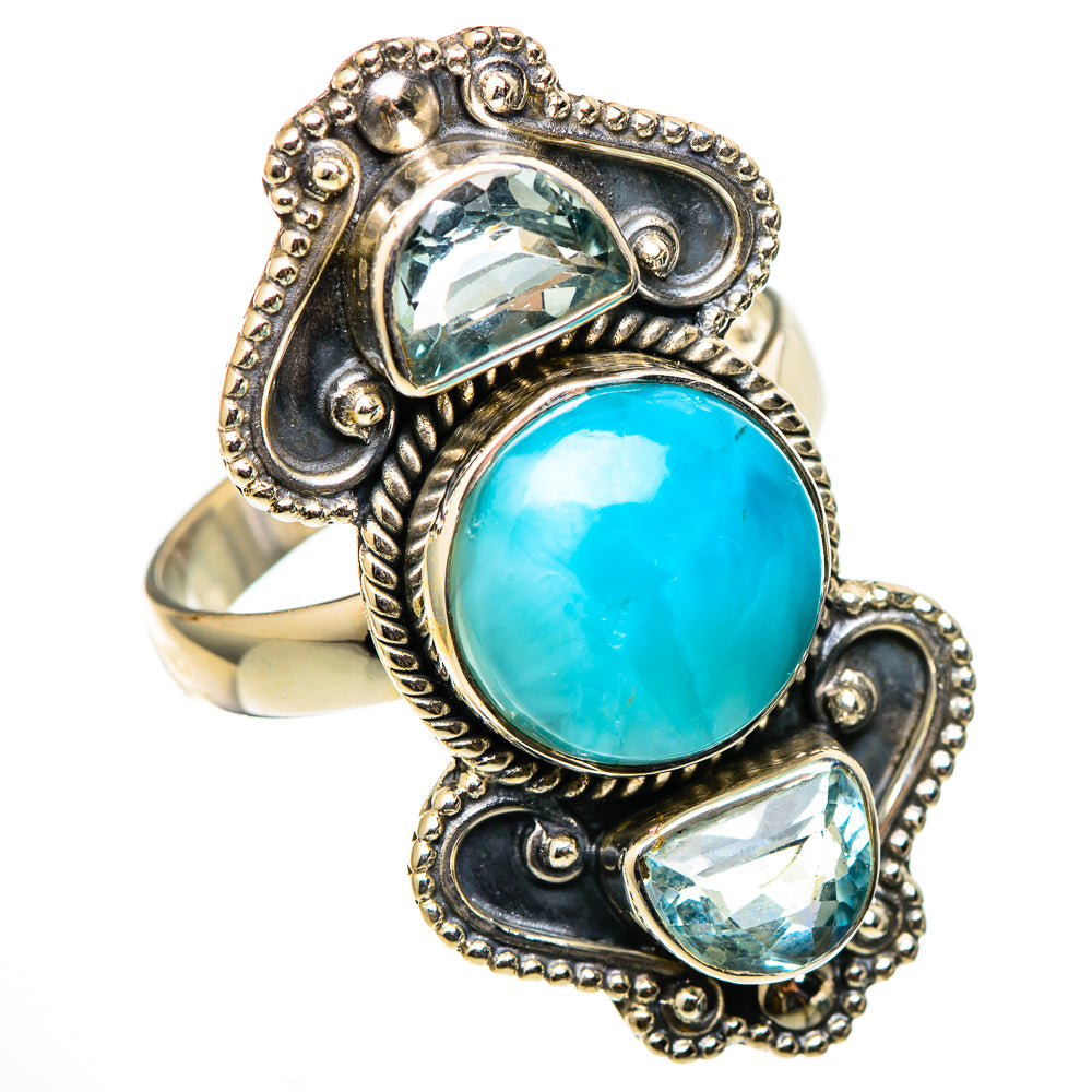 Larimar Rings handcrafted by Anasilvercos - RING101569