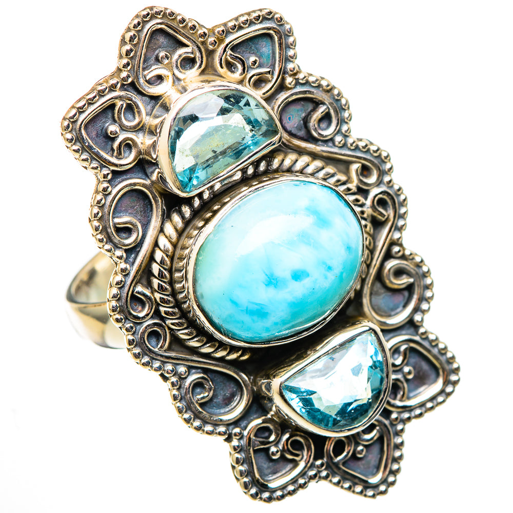 Larimar Rings handcrafted by Anasilvercos - RING101570